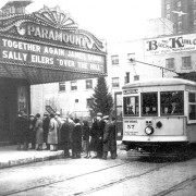 Paramount Marquee and Trolley in 1941