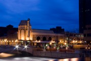 Outside Paramount Theatre at night