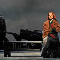 Fiddler on the Roof, featuring Jazmin Gorsline as Hodel and David Girolmo (back) as Tevye, runs through March 24, 2013 at the Paramount Theatre. Photo by Liz Lauren.