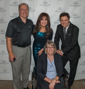 Paramount sponsors meet superstars Donny & Marie Osmond backstage