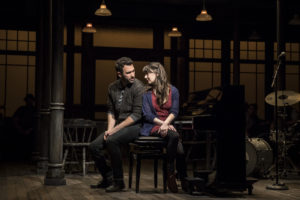 Barry DeBois plays Guy and Tiffany Topol plays Girl in Paramount Theatre's Once. Photo credit: Liz Lauren